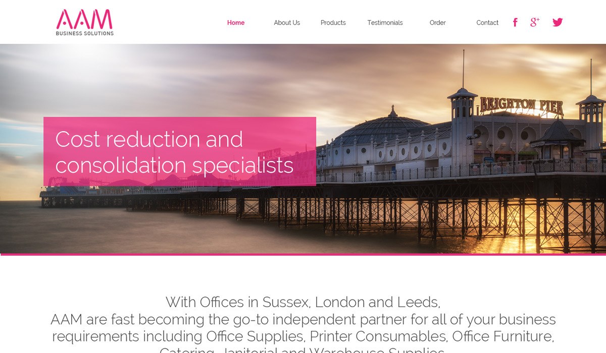 AAM Solutions website design project
