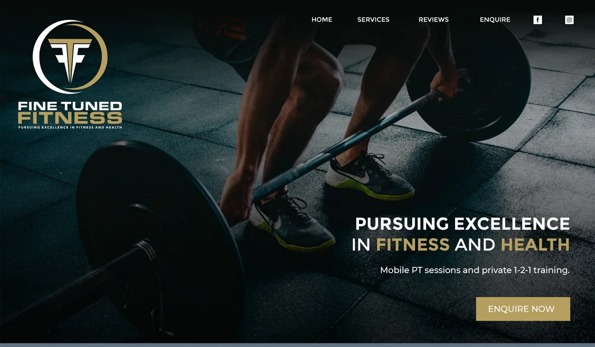 Fine Tuned Fitness website design project