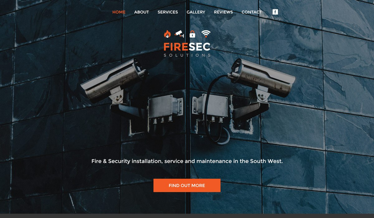Firesec Solutions website hero section