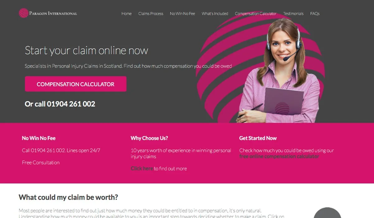 Paragon International website design project