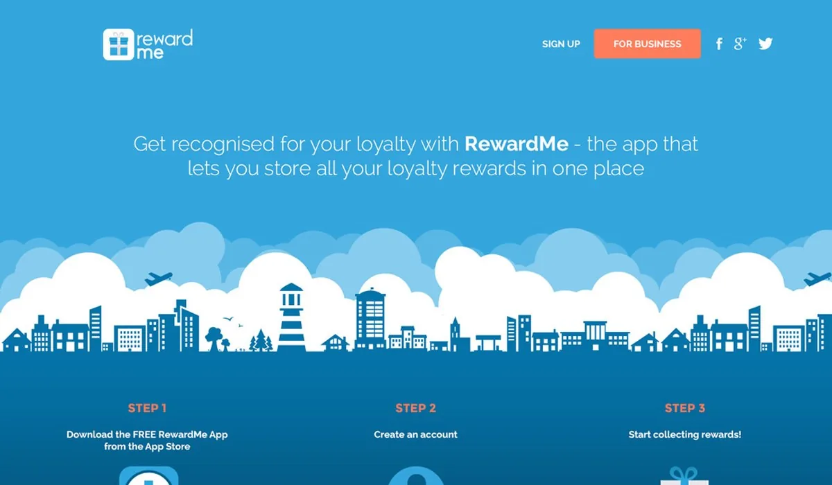 RewardMe website design project