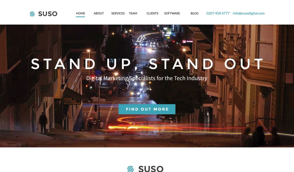SUSO Digital website design project