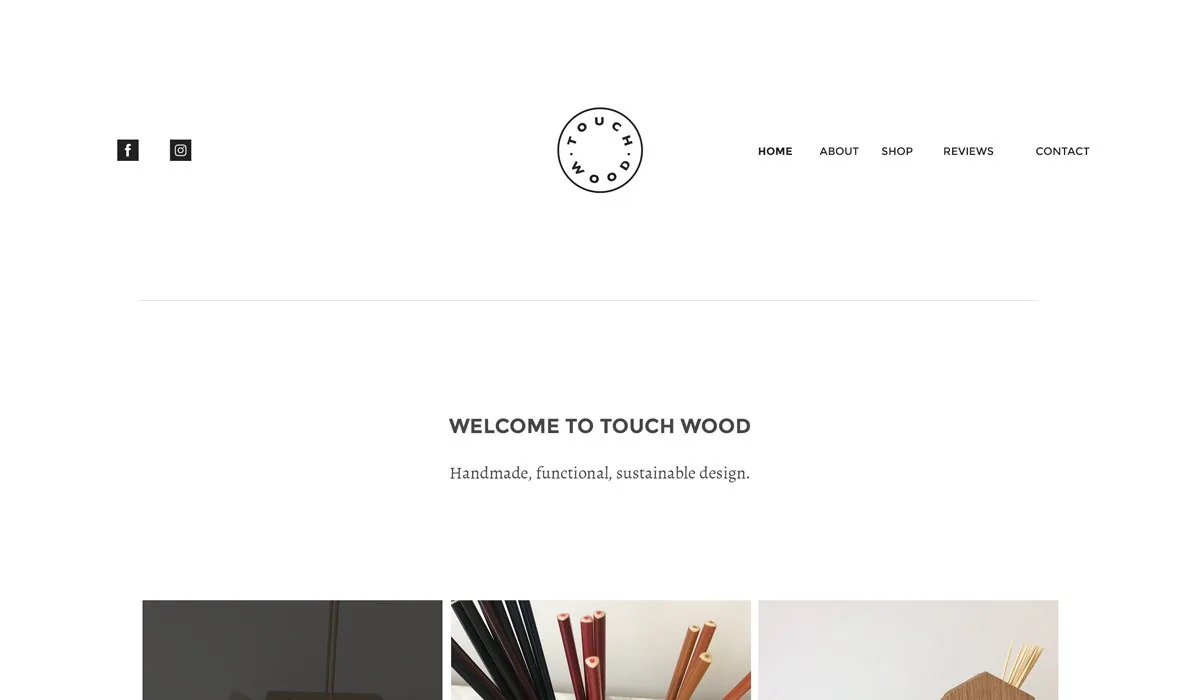 Touch Wood website design project