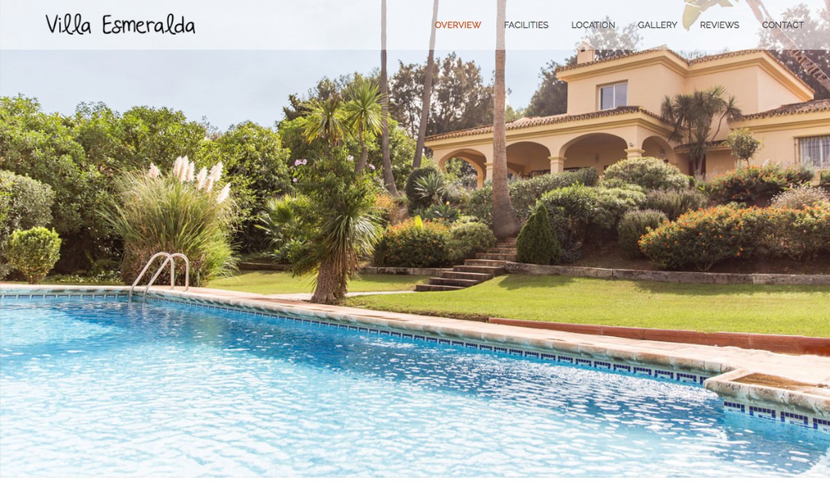 Villa Esmeralda website design project