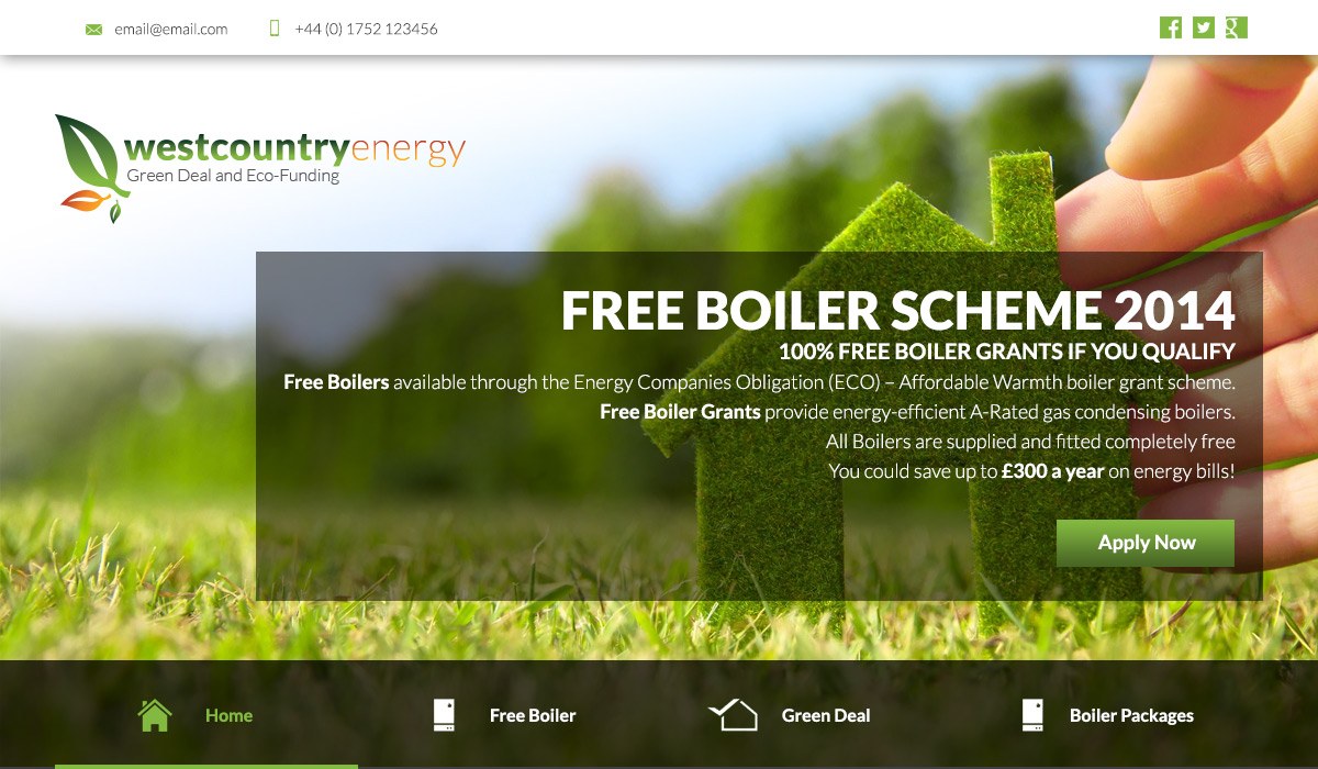 Westcountry Energy website design project