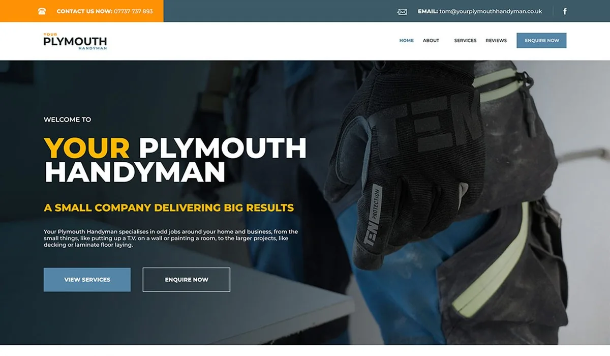 Your Plymouth Handyman website design project